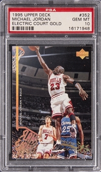1995-96 Upper Deck Basketball Electric Court Gold #352 Michael Jordan - PSA GEM MT 10